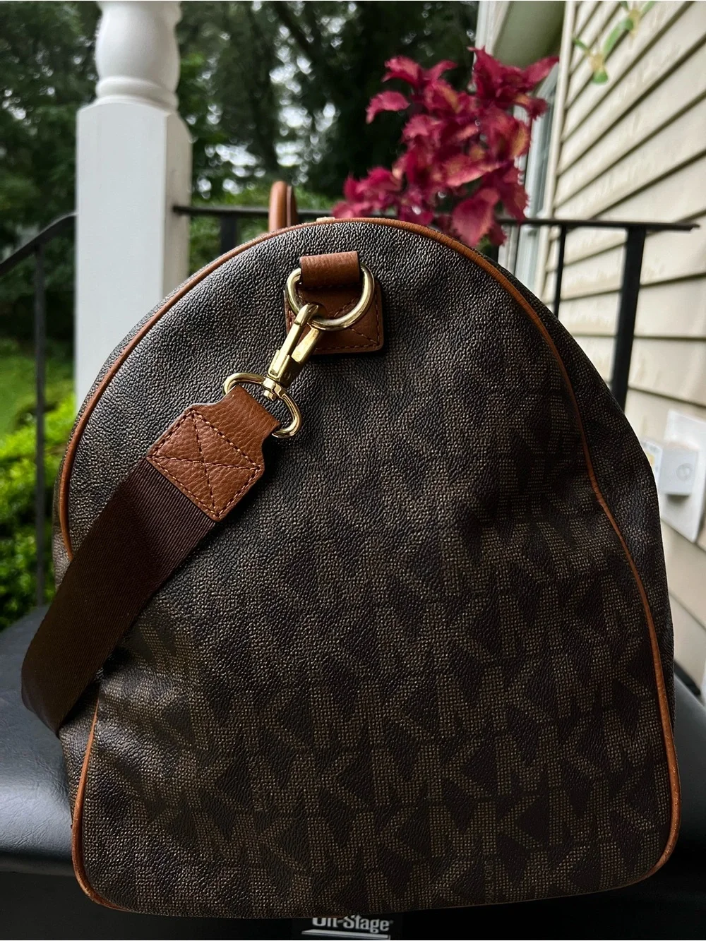 Michael Kors Dark Brown Monogram Weekend Duffle bag